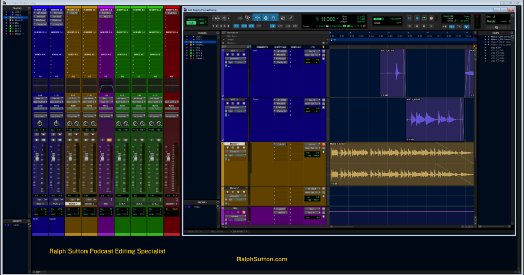 RalphSutton.com Ralph Sutton Podcast Editing Pro Tools Vocal Editing