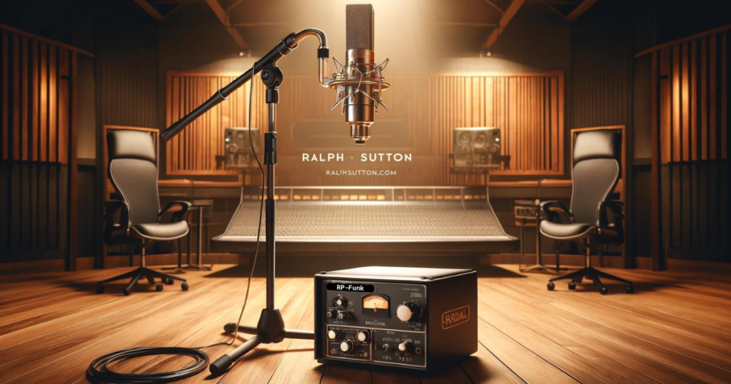 Image of Recording Studio with a Microphone and Mic Pre Amp