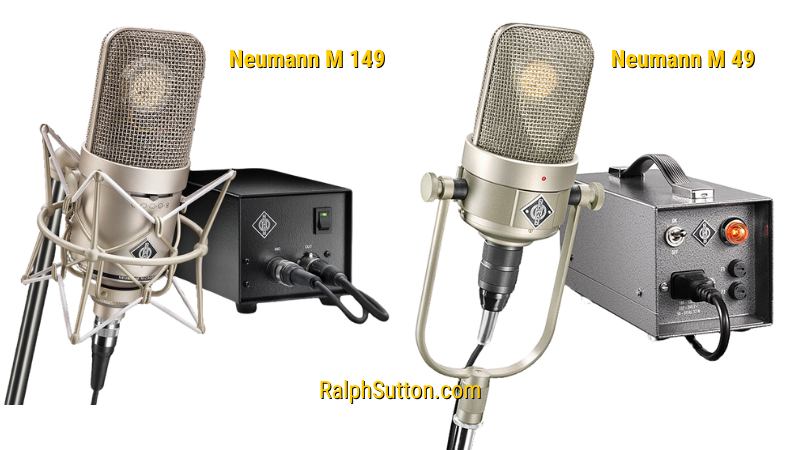 Neumann M 149 and M 49 condenser microphone used by Ralph Sutton for Elite Recording Techniques