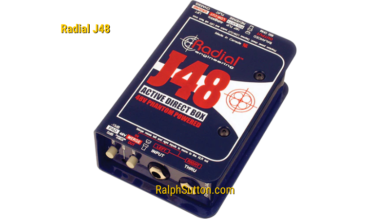 RalphSutton.com Radial J48 1-channel Active 48v Direct Box used by Ralph Sutton for Elite Recording Techniques 