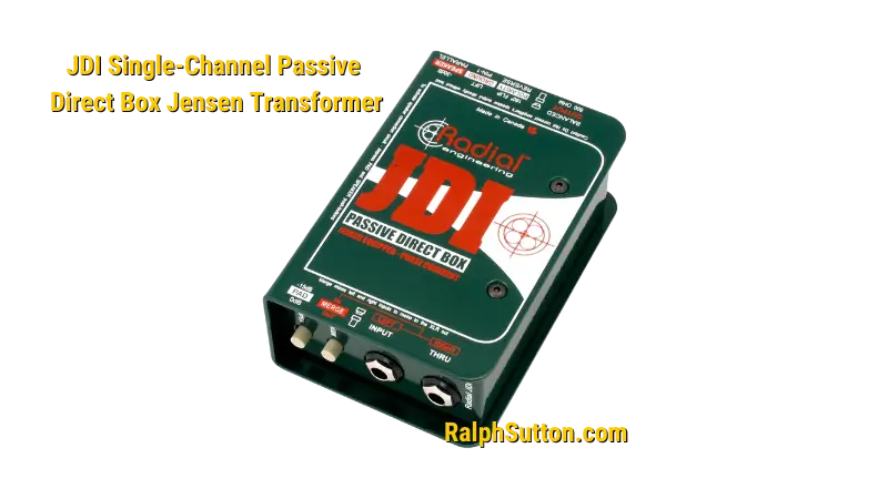 Radial JDI Jensen-equipped 1-channel Passive Instrument Direct Box used by Ralph Sutton for Elite Recording Techniques