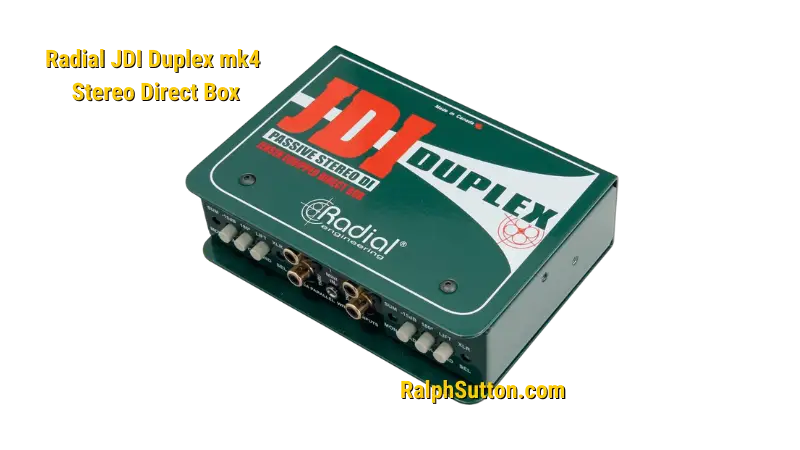 Radial JDI Duplex mk4 Stereo Direct Box used by Ralph Sutton for high-quality stereo signal capture in project studios, ideal for keyboards and the Akai MPC X