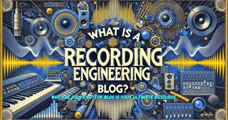 What is a Recording Engineering Blog? Why the Ralph Sutton Blog is Your Ultimate Resource