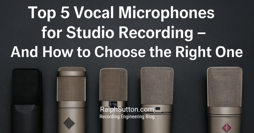 RalphSutton.com_Recording Engineering Blog_Top 5 Vocal Microphones for Studio Recording-And How to Choose The Right One