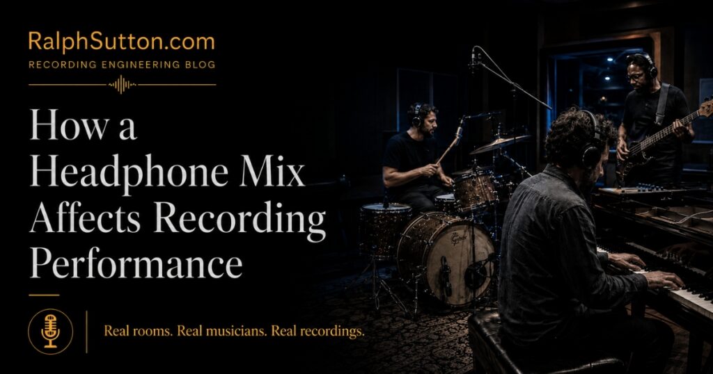 Headphone mix for recording and its effect on performer confidence, timing, pitch, groove, and musical performance