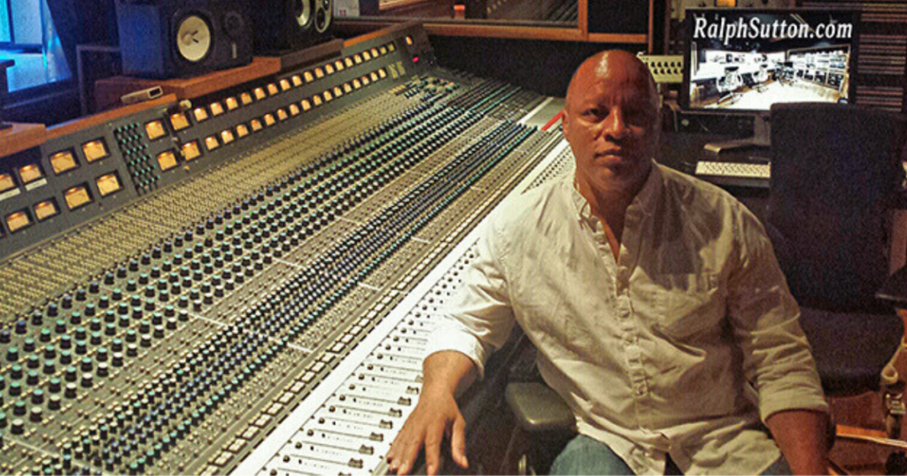 Ralph Sutton, Recording Engineer, in a professional recording studio control room in Los Angeles.